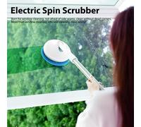 Balai-laveur électrique, balai à franges rechargeable et portable avec têtes de brosse interchangeables, douchette sans fil, manche télescopique réglable pour les fenêtres, la salle de bain, la cuisin