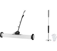 Balai magnétique roulant, design portable, grande capacité de charge, poignée 3,2 pouces 35 lbs, 36in 3.2in Set