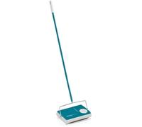 Balai mécanique Leifheit Regulus 11700, balayeuse efficace avec 3 brosses rotatives de balayage, sans câble ni électricité,turquoise
