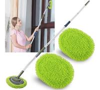 Balai Mural avec Manche de 167,6 cm de Long, Outil de Nettoyage pour plinthe coude à 15°, économe en Main-d'œuvre, Balai à poussière en Microfibre pour Plafond, Brosse de Nettoyage pour Mur, Sol,