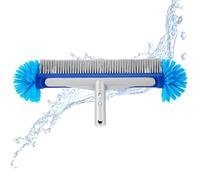 Balai Piscine Ronde de 17" Tête de Brosse de Piscine sans Perche Bleu | Brosse Piscine pour nettoyer les parois de la piscine, brosse de nettoyage en alliage d'aluminium, aspirateur manuel