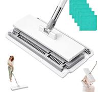 Balai Plat Multifonction,sopami Balai Plat,Balai Serpillère Clipsable(1 Mop+5 Tücher )