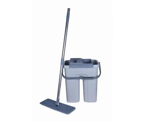 Balai plat vadrouille et seau gris Cenocco CC9070-GRE