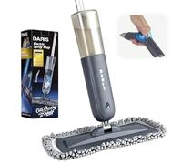 Balai pulvérisateur électrique avec pulvérisateur à gâchette à la demande, balai plat de nettoyage de sol alimenté par batterie avec 2 tampons de rechange réutilisables et 1 flacon rechargeable de 700
