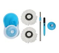 Balai rotatif 360° - Essorage 360° - Seau et essoreuse - Manche inox 129 cm - Microfibre