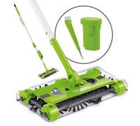 Balai sans Fil Swivel Sweeper avec fonction de balayage sans fil et sac rotation 360° rechargeable Flexibilité maximale - limegreen