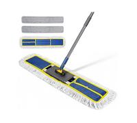 Balai Serpillère 90cm Grande Balai Plat avec Manche Téléscopique Coton Serpillere Professionnel avec 2 balai serpill BALAI A CENDRE