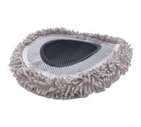 Balai serpillère chenille en microfibre à poils denses doux (B) | Fibres chenille denses, poils ultra doux, haute absorption d'eau, finition non pelucheuse, couleur noire