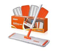 Balai Serpillère Professionnel Balais Neter Sol avec 4 Tampons bles Réutilisables Serpillere Balai pour Le Bois Dur BALAI A CENDRE