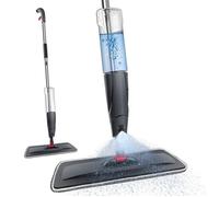 Balai Serpillère Vaporisateur 700ml Gris - Rotation 360° - Nettoyage Sol Bois Carrelage Vitre