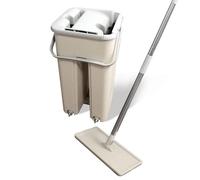 Balai serpillière microfibre pliable FACILITYS avec seau essoreur double bac 5 L