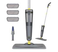 Balai serpillière pulvérisateur - Spray mop - 780 ml - 130 cm - 3 microfibres lavables