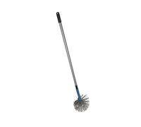 Balai Tête de Loup Manche Métal Téléscopique 80>130Cm Anthracite/Bleu Paon