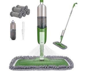 Balai vapeur en microfibre avec réservoir de 530 ml et 5 patins lavables ; balai à sec pour sols stratifiés et meubles en bois, doté d'une fonction de pulvérisation pour les sols en marbre, le carrela