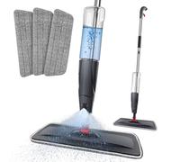 Balai vaporisateur pour nettoyage des sols, avec réservoir d'eau de 700 ml et 3 tampons de nettoyage, tête de serpillère rotative à 360°, serpillère humide pour bois dur, carrelage, fenêtre, cuisine