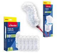 Balai Vileda Flex Catch à long manche, tête flexible + 5 recharges pour plumeau