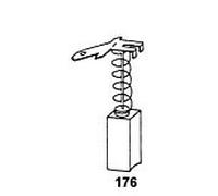 Balais de Charbon Asein 0130 pour Bosch Coupeuse/Scie P 300, Bosch Rabot P 400 - 6,3x8x14mm - 0,25x0,31x0,55'' - Avec ressort, cable et connecteur - Remplace les pièces d'origine 1.609.200.634 & 1.609.202.417