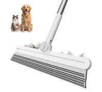 Balais d'épilation d'animaux en silicone | Manche en silicone extensible double face | Balai à raclette | Pour carreaux de marbre, ciment vitré, fenêtre, salle de bain, terrasse, maison et bureau