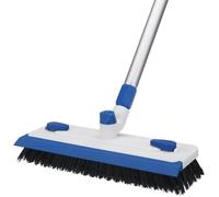 Balais Nettoyer Sol Brosse à Récurer avec Raclette 3 en 1 Brosse Joint Carrelage Brosse de Nettoyage avec Long Manche 140 cm