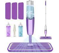 Balais Serpillère Vaporisateur, MEXERRIS Balai Lave Sol avec 2 Reservoirs | Spray Mop Professionnel Microfibre Mop Pulvérisateur pour la Maison, la Cuisine, Bois, Parquet, Stratifié, Bois, Carrelage