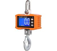 Balance à grue - Balance suspendue numérique - Capacité de charge : 1 000 kg - Écran LCD rétroéclairé - Changement d'unités et fonction « Hold » - Piles non fournies - Orange