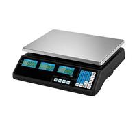 Balance de Commerce 40 Kg avec Triple Écran LCD et Clavier Numérique Noir