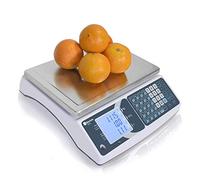 Balance de commerce poids-prix - version 6/15kg - lecture : 2/5g - charge min. 40g - Taille plateau : 310x220mm