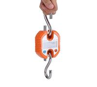 Balance de grue professionnelle portative de Digital 150 kilogrammes, balance électronique de pesage de boucle d'échelle accrochante de crochet électronique miniature pour le pesage de bagage(Orange)