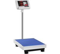 Balance de plateforme, balance pour colis, balance industrielle, balance numérique (150 kg / 10 g, 40 x 50 cm, 3 emplacements de mémoire programmables)