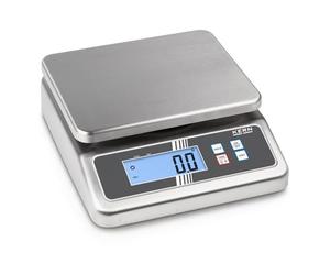 Balance de table [Kern FOB 30K-3NL] Kompakte Edelstahlwaagen mit Staub- und Spritzwasserschutz IP67, Portée [Max]: 16 kg / 30 kg, Lecture [d]: 2 g / 5 g, Reproductibilité: 2 g / 5 g, Linéarité: 6 g / 15 g