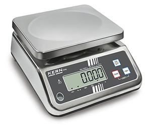 Balance de table robuste et peu encombrante avec approbation de type [M] [noyau FFN 6K2IPM] protégée par de l'acier inoxydable et IP65, plage de pesée [Max]: 6 kg, lisibilité [d]: 2 g