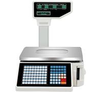 Balance d'impression d'étiquettes commerciale avec imprimante de codes-barres, double écran LCD, capacité de 30 kg pour magasin de détail et supermarché