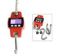 Balance électronique numérique pour grue - Balance industrielle suspendue - Plage de mesure 0,5-300 kg - Écran LCD - Alliage d'aluminium et acier - Dimensions 13,9 × 8,5 cm