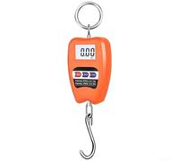 Balance électronique portable avec crochet en acier ABS, capacité de 200 kg, écran LCD, multi-unités pour utilisation industrielle et bagage (orange)