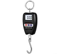 Balance électronique portable de 200 kg, balance numérique à suspendre avec capteur de haute précision, écran LCD et crochet en acier robuste, unités kg/lb/N pour pesage industriel et bagages (noir)