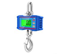 Balance grue numérique 1000 kg avec écran LCD rétroéclairé, balance électronique portable à crochet pour la construction industrielle, corps en alliage d'aluminium (bleu)