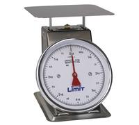 Balance mécanique à cadran en acier inoxydable avec plateau 220x220 mm 8 kg x 20 gr Limit LKC38