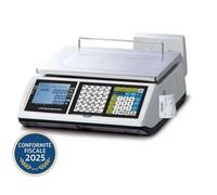 Balance Poids-Prix CAS CT 100 Fiscale 6/15 kg - Précision 2/5 g - Imprimante Ticket - Kit Fiscal Inclus