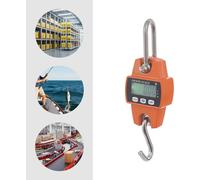 Balance suspendue numérique - Balance électronique pour grue - Capacité de charge de 300 kg - Haute précision ±0,1 % - Écran LCD - Alarme de surcharge - Pour entrepôts et chantiers - Orange
