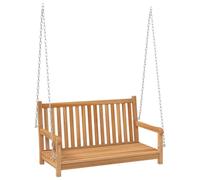 vidaXL Balançoire hollywoodienne en teck massif 114x60x64 cm