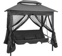 Balancelle convertible à auvent Anthracite 220x160x240 cm Acier
