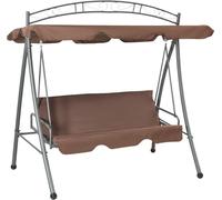 Balancelle convertible d'extérieur avec auvent Café