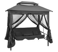 vidaXL Balancelle de jardin avec fonction lit et toit 220×160×240 cm Acier