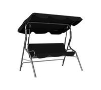 Outsunny Balancelle de Jardin 3 Places Toit imperméabilisé Inclinaison réglable Coussins Assise Dossier 1,7L x 1,1l x 1,53H m Acier Polyester Noir