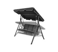vidaXL Balancelle de jardin 41421 avec auvent noir