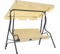 Balancelle de jardin Blanc crème 170 x 110 x 153 cm