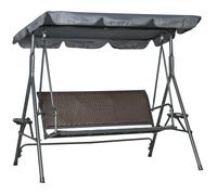 Balancelle de jardin Outsunny Acier 204x112x150cm Marron