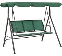 Balancelle de jardin vert 170 cm textilène et acier