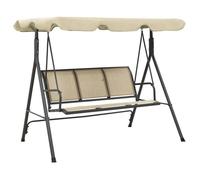 vidaXL Balancelle hollywoodienne avec toit gris anthracite et sable