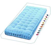 Balancelle de porche, dossier souple en fourrure épaisse pour 1 à 3 places, jardin, terrasse, dossier doux pour hamac, 160 x 40 cm / 63x16 in, bleu ciel